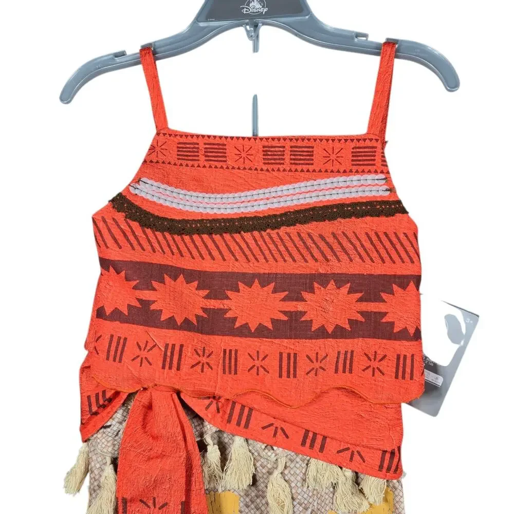 Disney Store Moana Costume Girls Size 9 10 Authentic 2 Pc Outfit Dress Up New